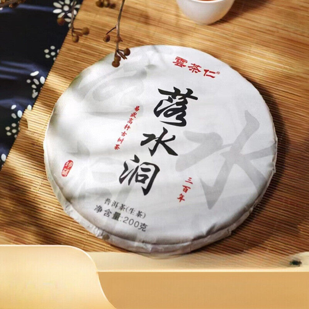 2021 Yi Wu Luo Shui Dong Raw Pu-erh Cake 200g Premium Sheng Puer Secondary image