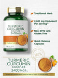 Turmeric Curcumin 2400mg | 180 Capsules | Non-GMO, Gluten Free