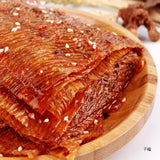 Old style spicy snacks, hand peeled tofu skin, no sweetness spicy strips 80g