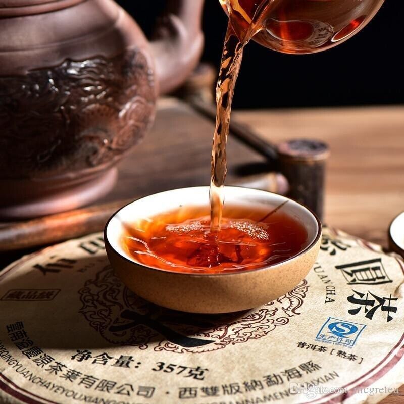Pu'er Tea Menghai Gold Tea Cake Tribute Pu'er Tearipe Puer Puer Honey Sweet 357g