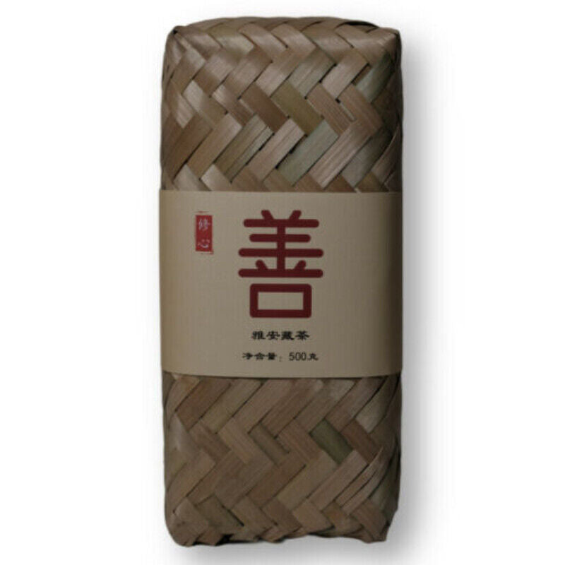 500g/Basket Top Grade Dark Tea Old Tree Ya An Tea Handmade Chinese Tea Brick