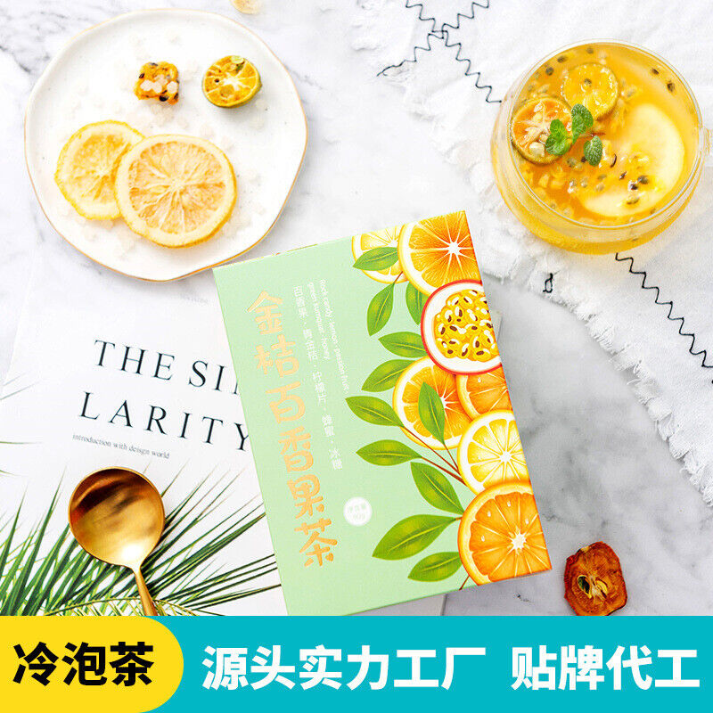 Freeze dried citrus, passion fruit, honey tea, lemon slices flower fruit tea