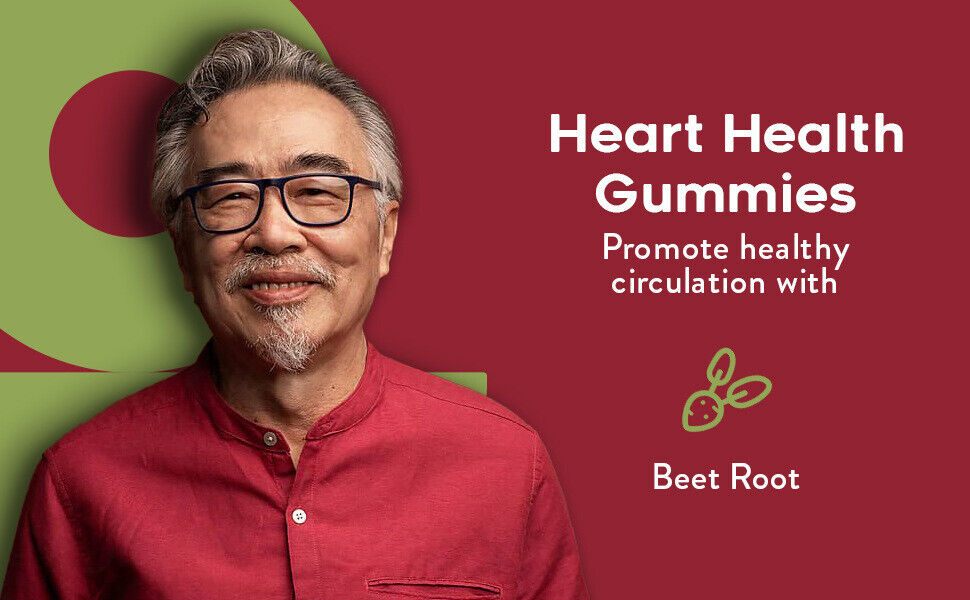 Beet Root and Hawthorn Gummies for Blood Pressure Support - 60 Gummies