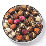 10Pcs Handmade Mix Dried Flower Fermented Cooked Puerh Tea Ball Blooming Tea
