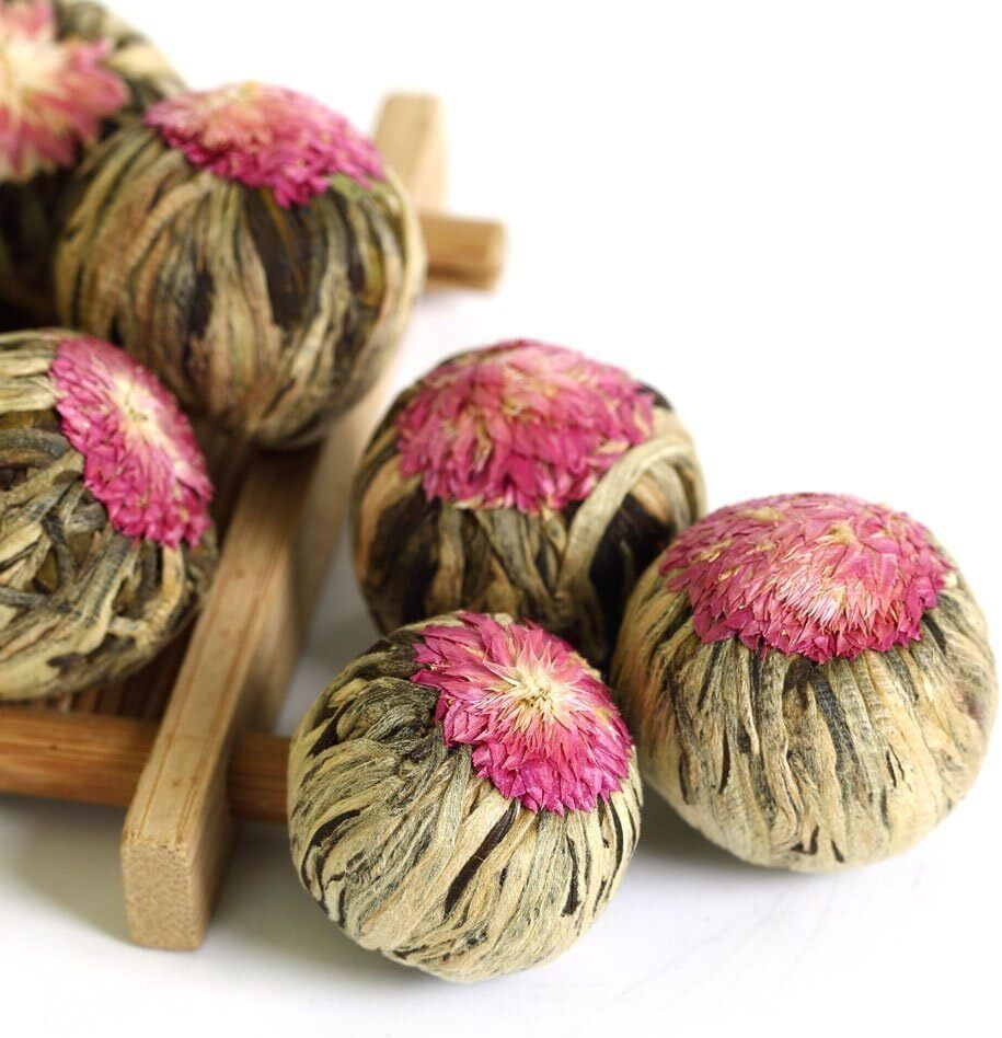 24Pcs Blooming Tea Flowers Balls Green Tea Ball Flower Tea Artistic Secondary image