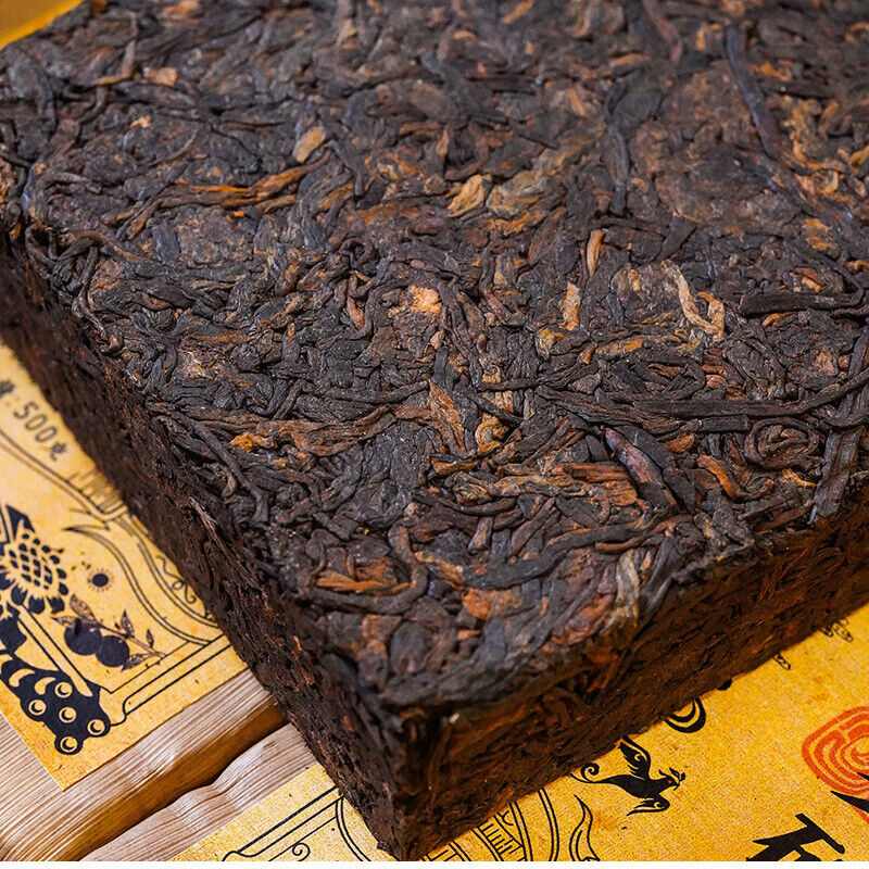 Yiwu Ripe Tea Brick 500g Yunnan Pu'er Tea Brick Healthy Drink