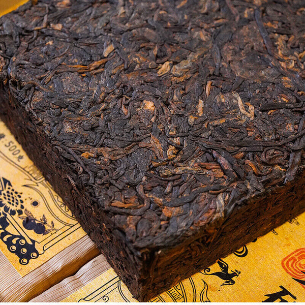 Yiwu Ripe Tea Brick 500g Yunnan Pu'er Tea Brick Healthy Drink