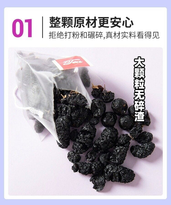 Blueberry, Mulberry & Black Goji Tea - Herbal Tea Bags for Women, Cold Brew