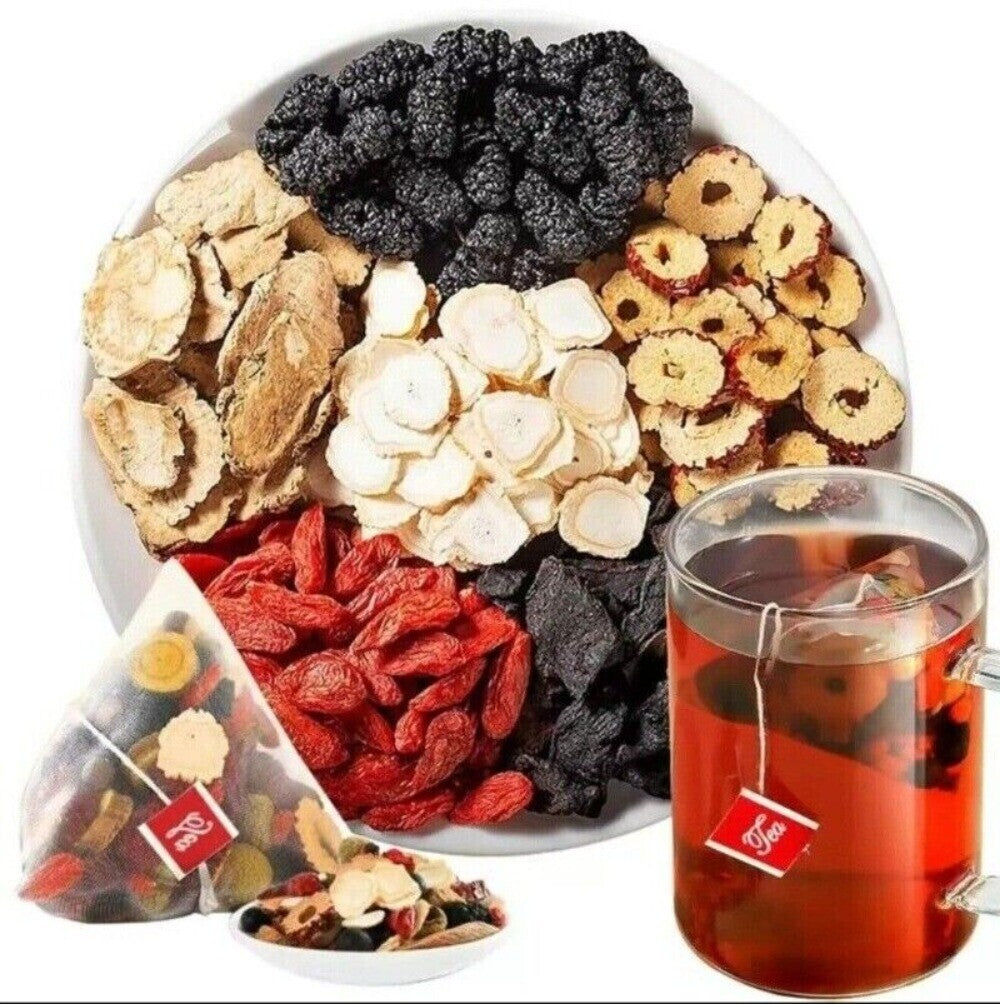 Ginseng Six Treasure Tea Kidney Liver Support with Red Dates Herbal Wellness Secondary image