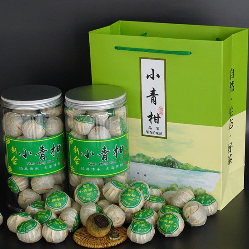 Xinhui Raw Sun-dried Xiaoqingkang Palace Puerh Ripe Tea Tinned Lemon Red Tea500g Secondary image
