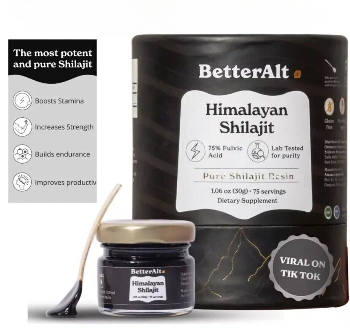 Himalayan Shilajit,Soft Resin,Organic,Extremely Potent,Fulvic Acid 30g Secondary image