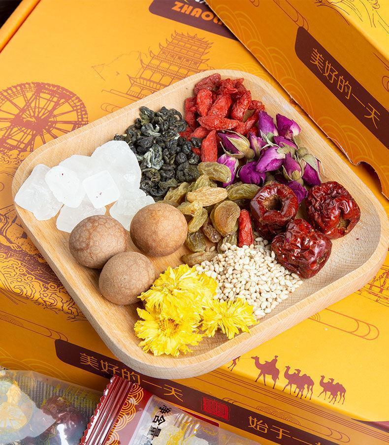 Gai Bowl Tea Chrysanthemum Rose Wolfberry San Bao Tai 720g Eight Treasures Tea