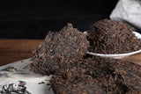 357g Yunnan OldPanzhang Puerh Ripe Tea Cake Menghai Flavor Pure Material