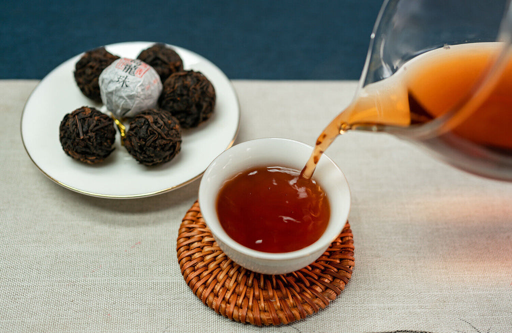 8g/pastille Icelandic Dragon Pearl Pu-erh Ripe Tea Small Tuocha Dragon Pearl