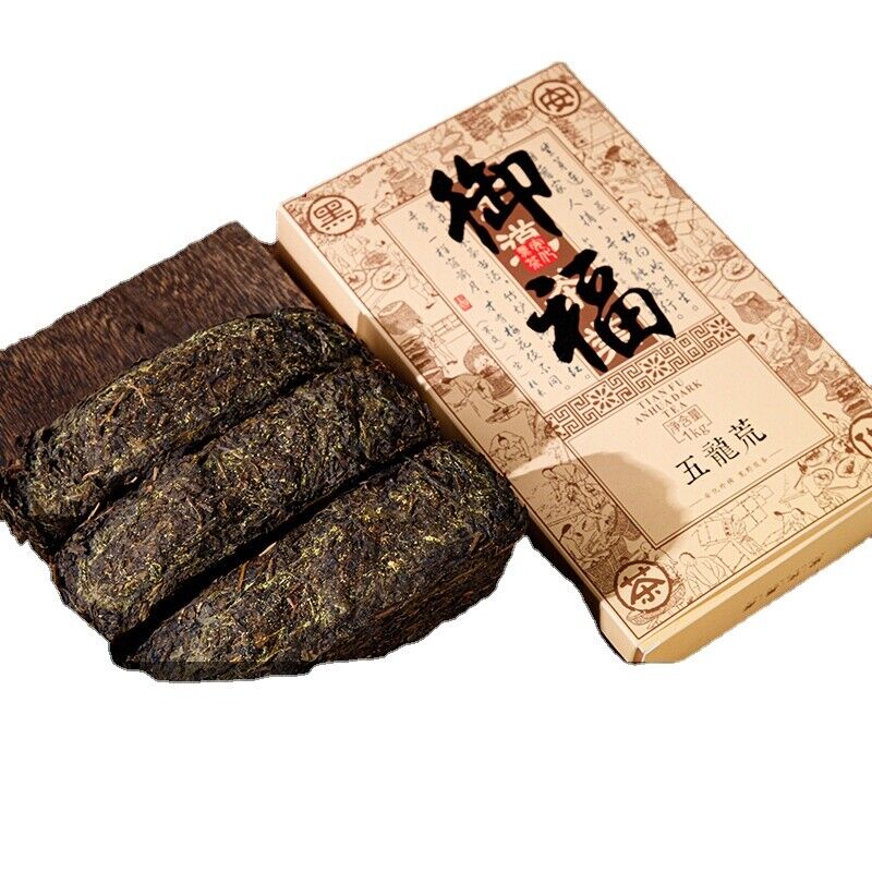 1kg Anhua Black Tea Golden Flower Hand-Constructed Porcelain Brick Tea Tientsin Main image