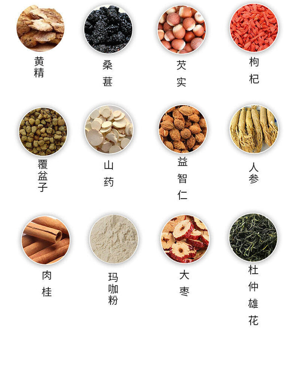 Herbal Tea for Men with Mulberry Root Raspberry Ginseng and Five Treasures Tea
