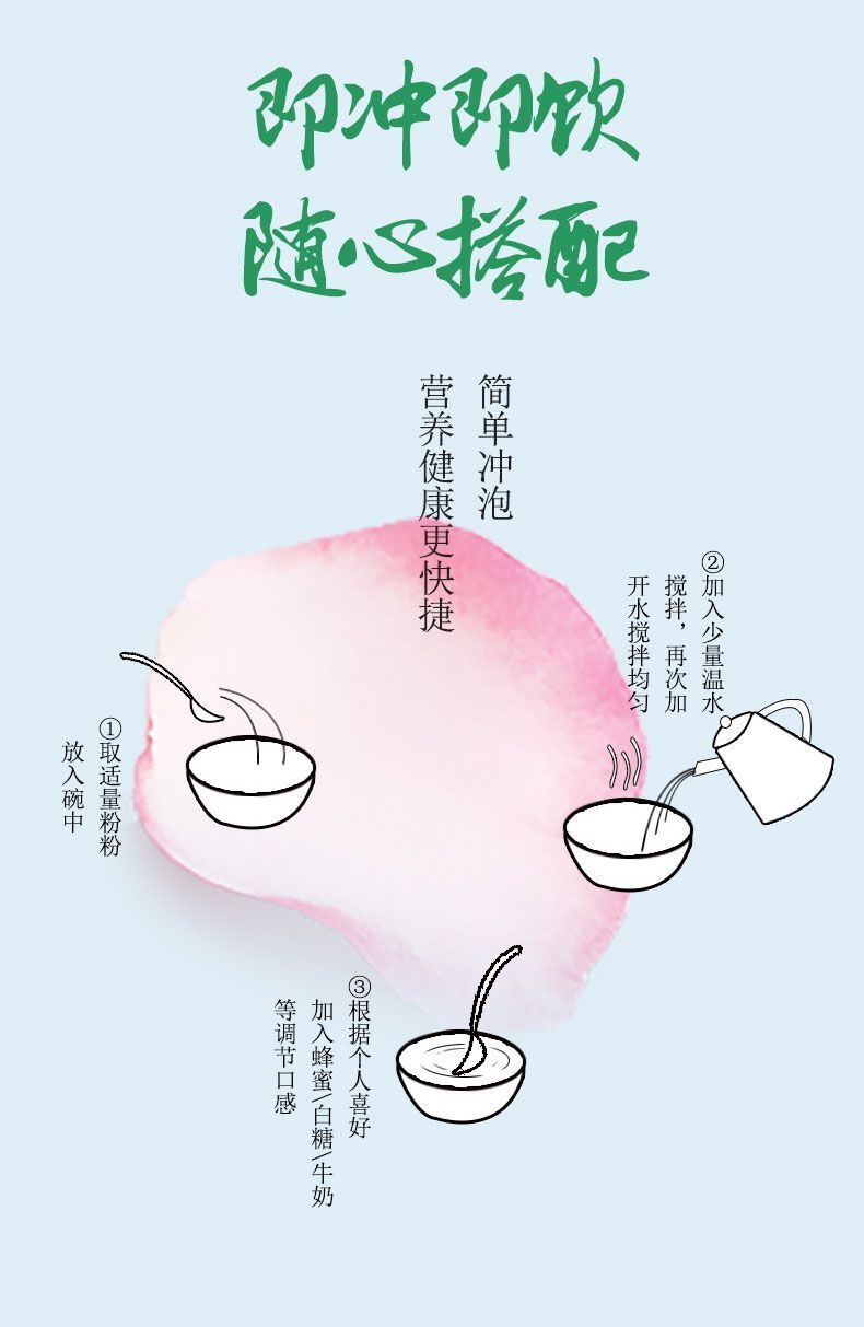 Red Bean Coix Seed Powder with Yam Goji 0 Additives Healthy Breakfast