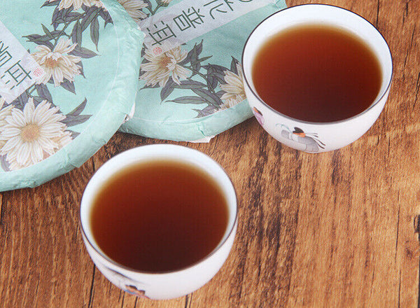 100g Pu'er Chrysanthemum Tea Tea Cake Fragrant Chrysanthemum Ripe Tea