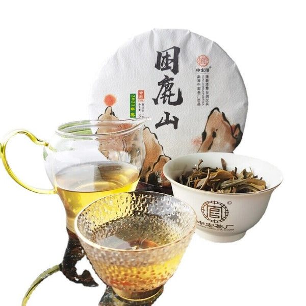 Sleeping Deer Mountain Ancient Tea First Spring Pu'er RawLeaf Tea Cake 12.6oz