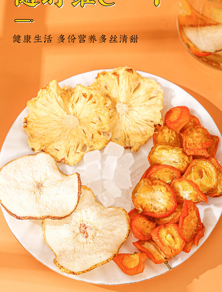 Fruit Tea with Kumquat Pineapple Pear Independent Bags for Throat Dryness Relief