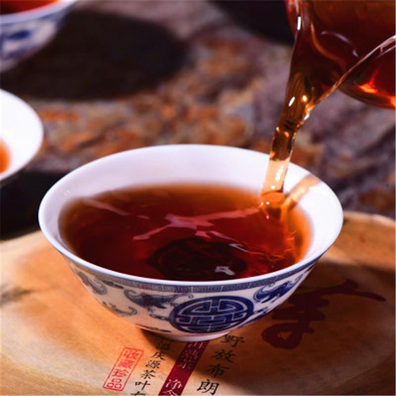 TemuTea 357g Yunnan Wild Puerh Ripe Tea Puer Tea Golden Bud Pu Er Palace Seven Cakes Tea