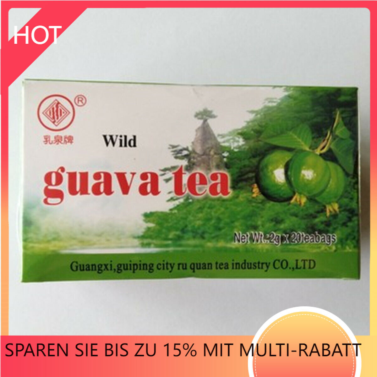 40g Bio Grüner Tee China ee 100%Natürlich Guava Blätter Tee Kräutertee Teebeutel Main image