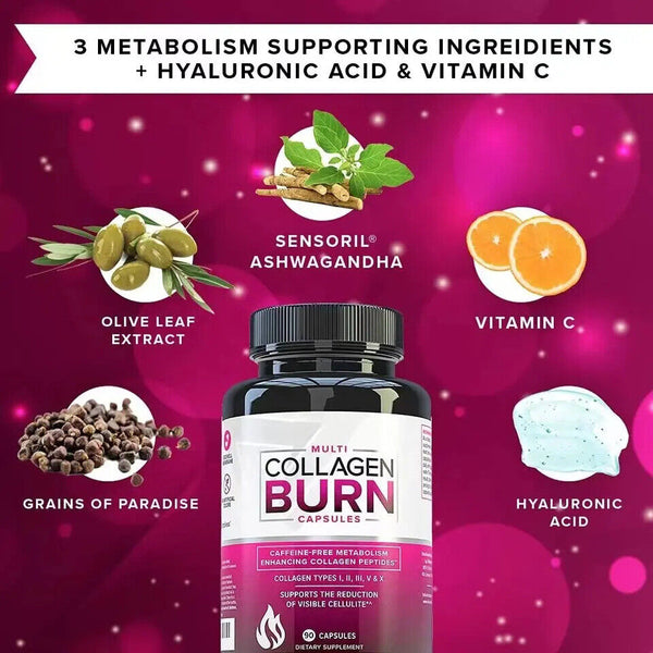 Skin Whitening Brightening Anti-aging Collagen Burn Capsules 60 Capsules