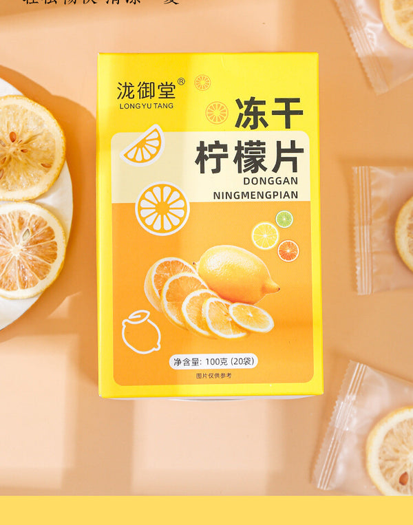 Freeze-Dried Honey Lemon Slices: 20 Sachets Cold Brew Fruit Tea