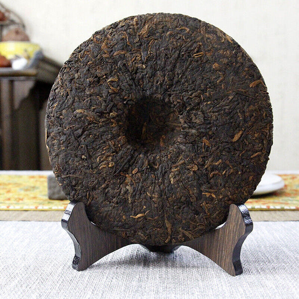 357g Yunnan Pu'er Ripe Tea Aged Pu'er Ripe Cake Tea Menghai Qizi Cakes Black Tea