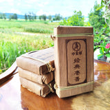 250g Puerh Ripe Tea Brick Date Fragrant Brick Tea Old Tea Bamboo Leaf Packing