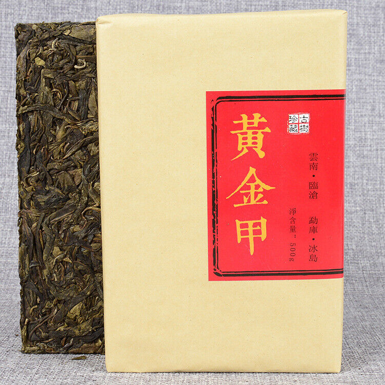 Yunnan Puerh Tea Iceland Gold Leaf Raw Tea 500g Puerh Raw Tea Brick