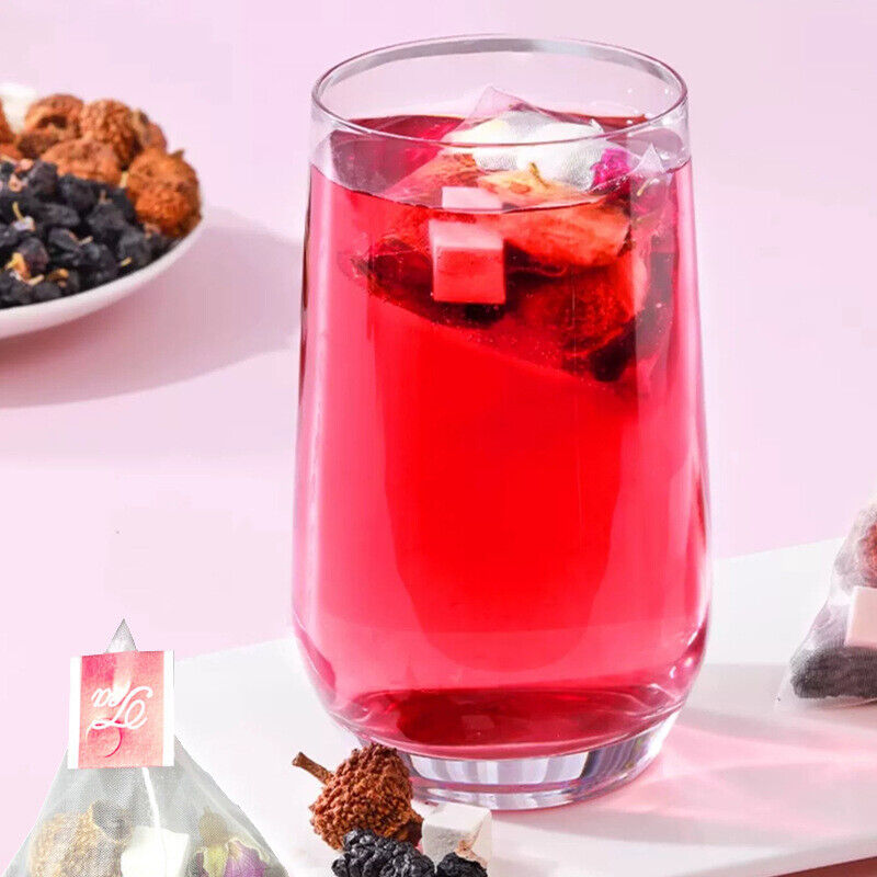 Prickly Pear Mulberry Rose Poria Black Goji Tea Combo Triangular Bags