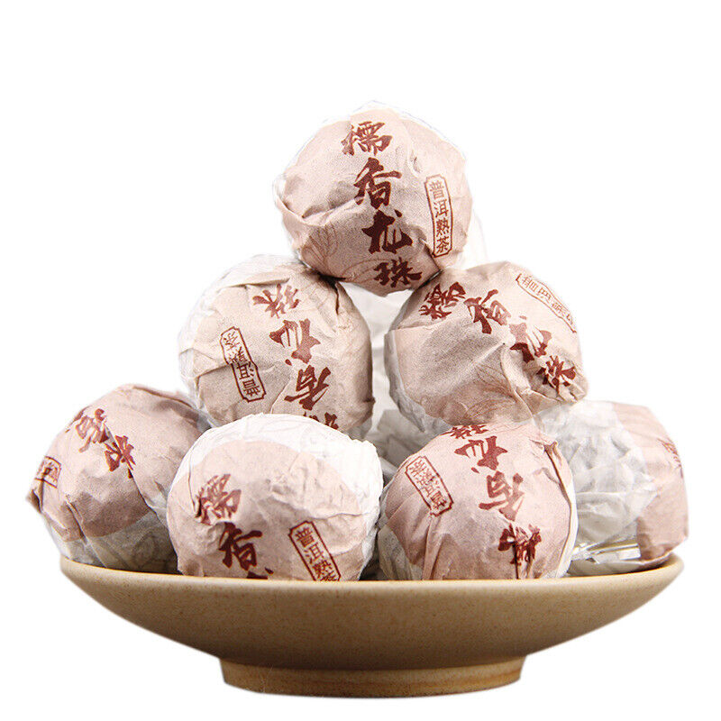 Glutinous Rice Fragrance Puerh Ripe Tea Dragon Pearl 500g Puerh Tea Tuocha