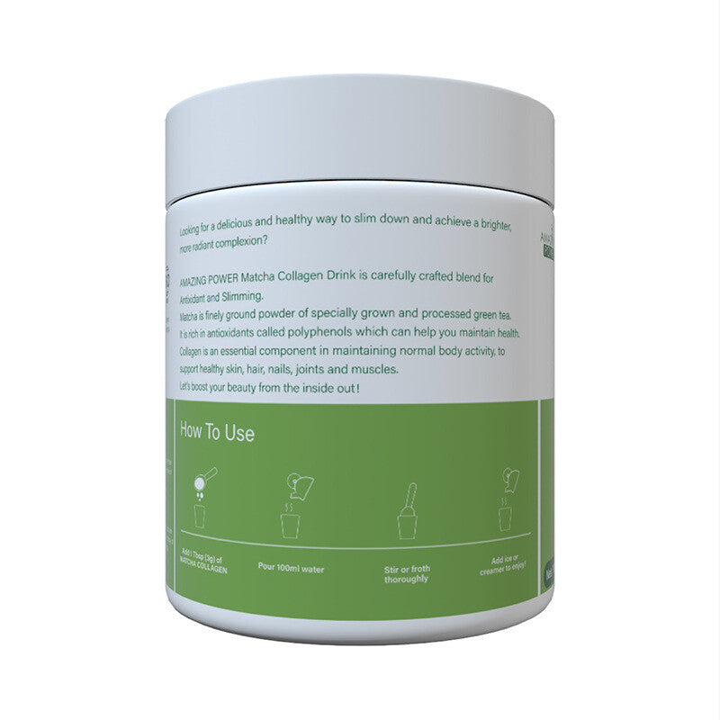 Premium Collagen & Matcha Blend 90g/can Premium Matcha Collagen Powder