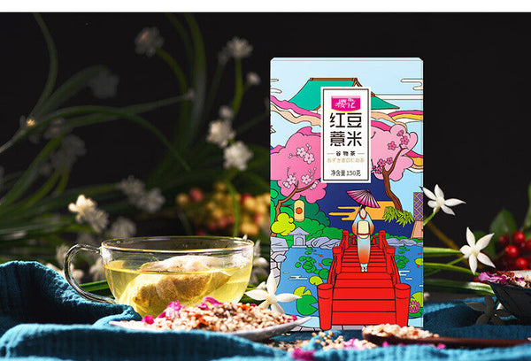 Sakura Red Bean and Job's Tears Tea Gorgonzola Job's Tears Bag Tea 150g