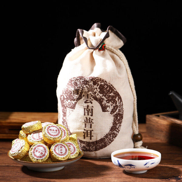 500 grams Yunnan Glutinous Fragrant Xiao Tuo Tea Pu'er Ripe Tea Small Jade Cake