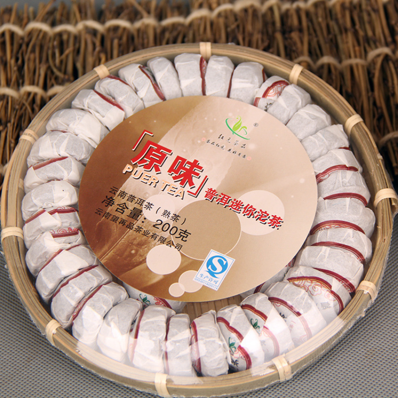 200g Yunnan Pu'er Tea HongYuan Tea Products Original Pu'er Mini Tuo Tea Ripe Tea Secondary image