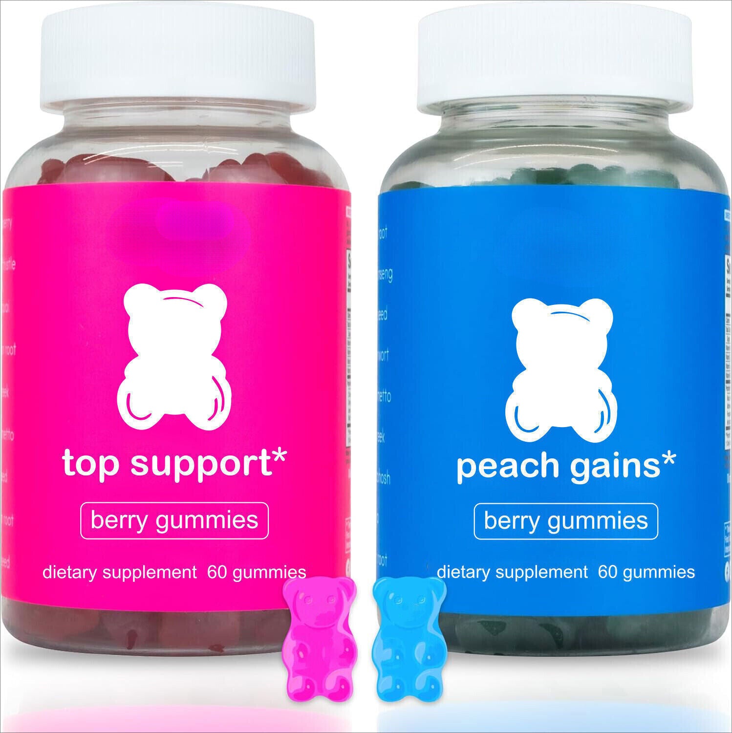 TOP Support and Peach Gains Gummies  Women's Support Supplement Multivitamins Main image