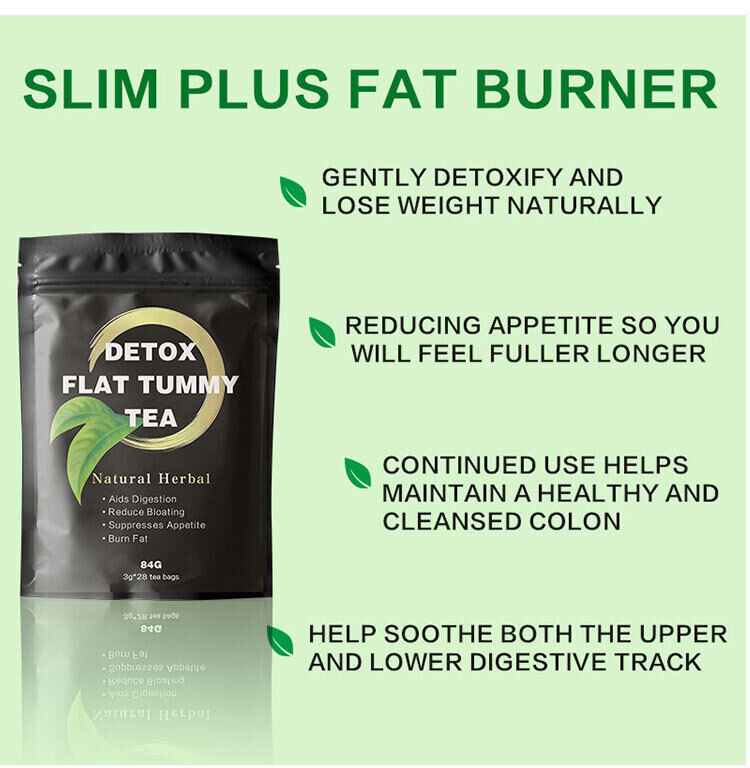 Detox Flat Tummy Tea Natural Organic Herb Skinny Belly Weight Loss Tea 3g*28bags