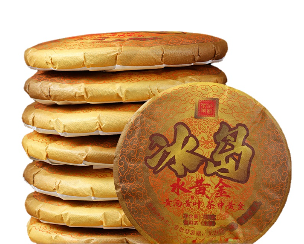 Icelandic Water Gold Tea 357g Yunnan Pu-erh Seven Seed Large Leaf Gold Cake Tea