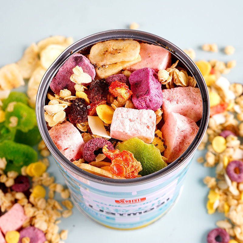 Muesli Fruit Oatmeal Dry 500g Jar Yogurt Snack Breakfast Meal Replacement Secondary image