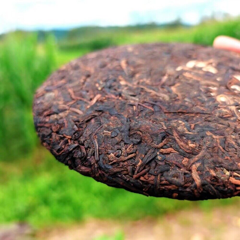 Menghai Puerh Ripe Tea Brown Mountain Ancient Tree Puerh Tea Cake 357g