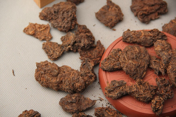 250g Supreme Aged Golden Buds Lao Cha Tou Pu'er Pu-erh Loose Tea Puer Ripe Shu
