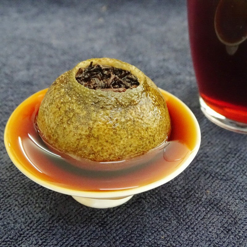 Xinhui Raw Sun-dried Xiaoqingkang Palace Puerh Ripe Tea Tinned Lemon Red Tea500g