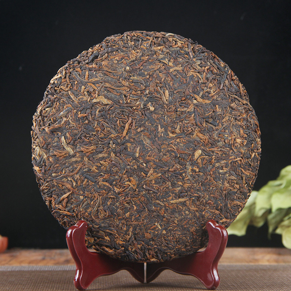 Yunnan Ripe Puerh Tea Xishuangbanna Spring Royal Tribute Gold Cake 357g/12.59oz