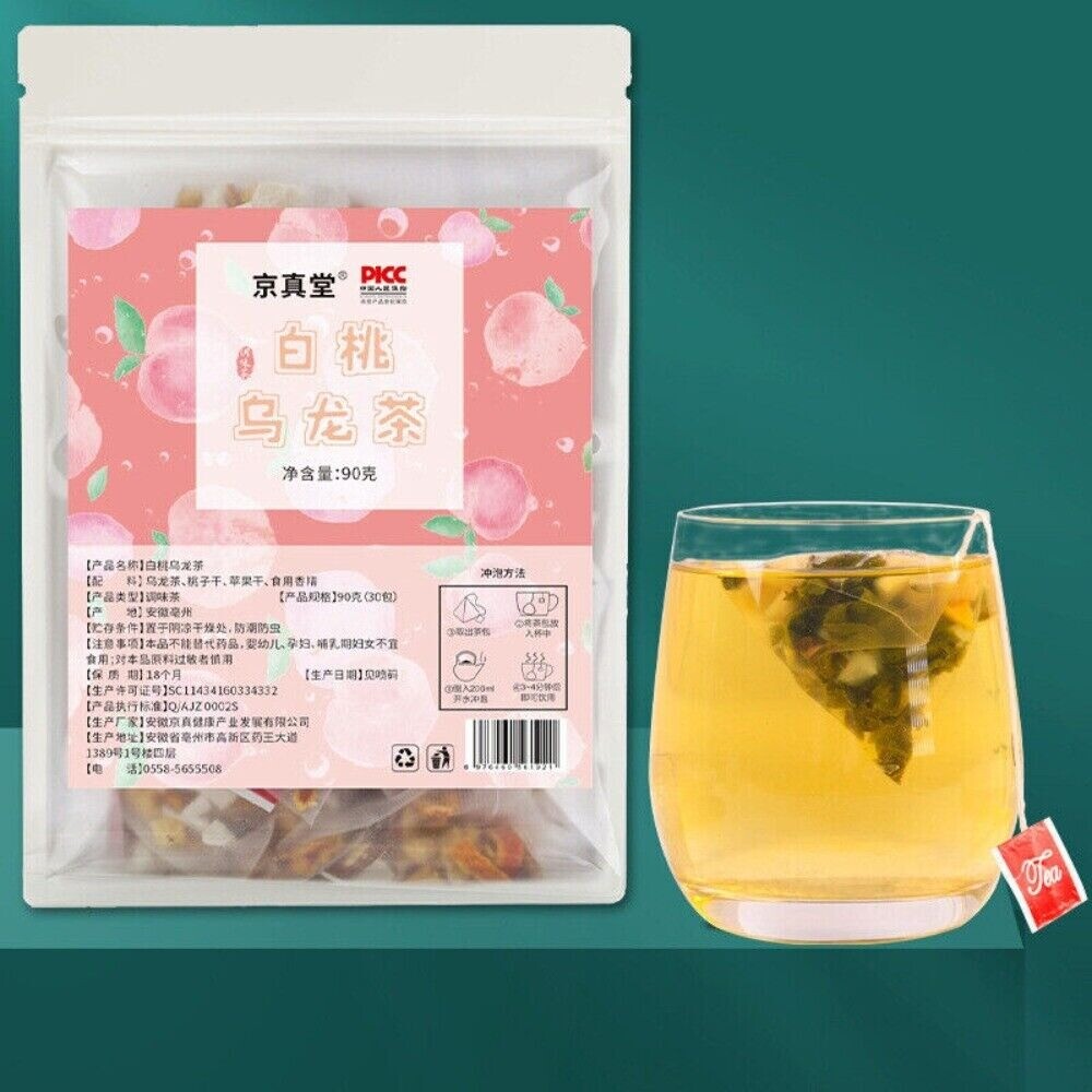 White Peach Oolong Tea 20 Bags Triangle Refreshing Flavor Blend Secondary image