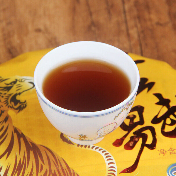 357g Puerh Ripe Tea Cake 普洱茶熟茶 金毫熟茶饼易武正山茶金易武饼茶
