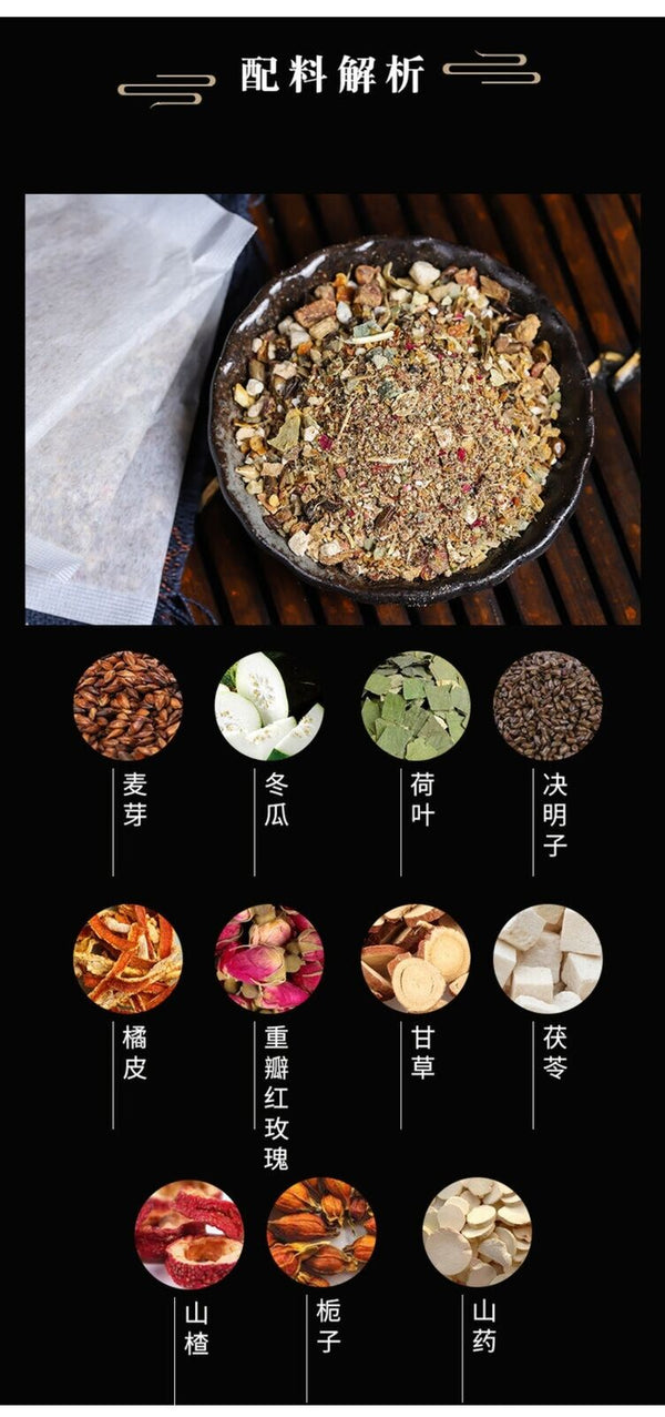 Winter Melon Lotus Leaf Rose Herbal Tea Natural Belly Slimming Blend