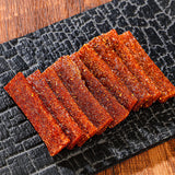 Delicious and healthy spicy beef jerky flavored vegan sausage children's snacks