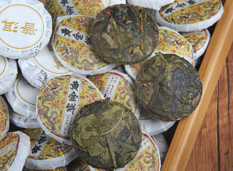 Spring Tea Ancient Tree Gold Cake Gold A Pu'er Tea Raw Tea Mini Small Cake Tea